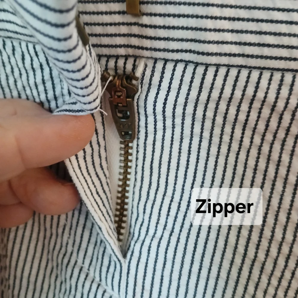 J Crew Women's 100% Cotton Gray Pinstripe Sailor Skirt Siize 00 - Picture 11 of 11